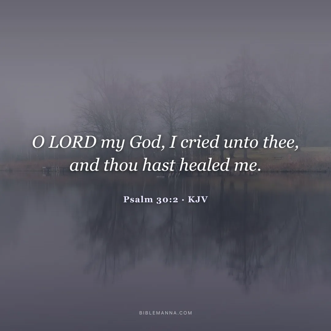 "O LORD my God, I cried unto thee, and thou hast healed me." - Psalm 30:2 (KJV)